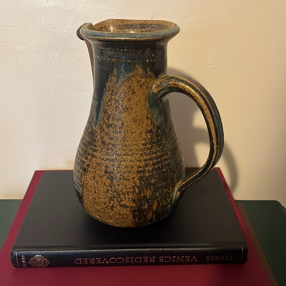 Early Vintage Stoneware‎ Studio Art Pottery Folk Art Face Jug Pitcher 8.25'' - Picture 3 of 8